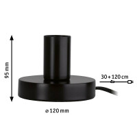Neordic Tischleuchte Haldor E27 max. 60W Schwarz Metall 7