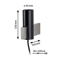 Neordic Wandleuchte Aik E27 230V max. 20W dimmbar Schwarz 7