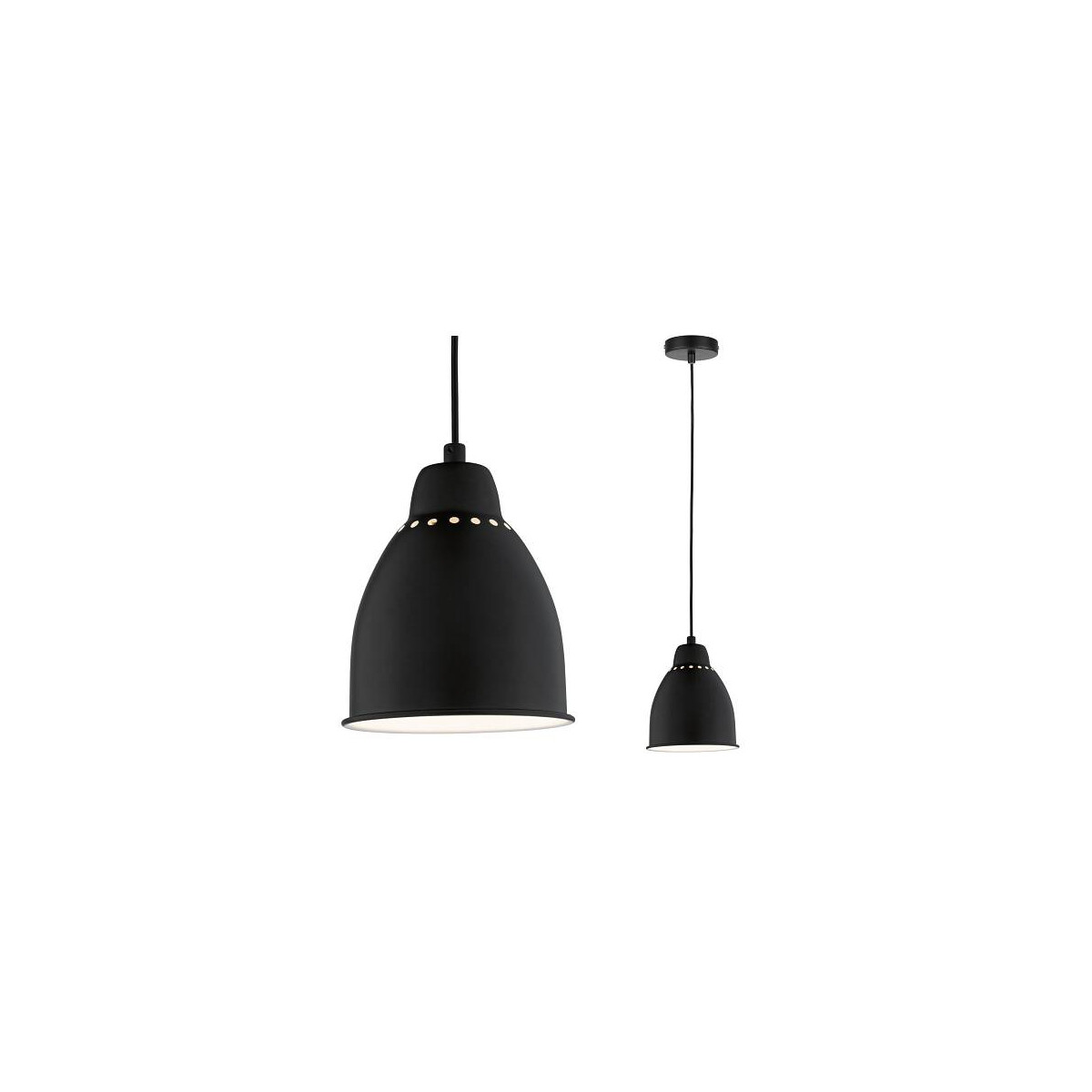 Neordic Pendelleuchte Hilla E27 max. 40W Schwarz dimmbar Metall
