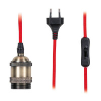 Neordic Pendelleuchte Eldar inkl. Stecker E27 max. 20W Rot N