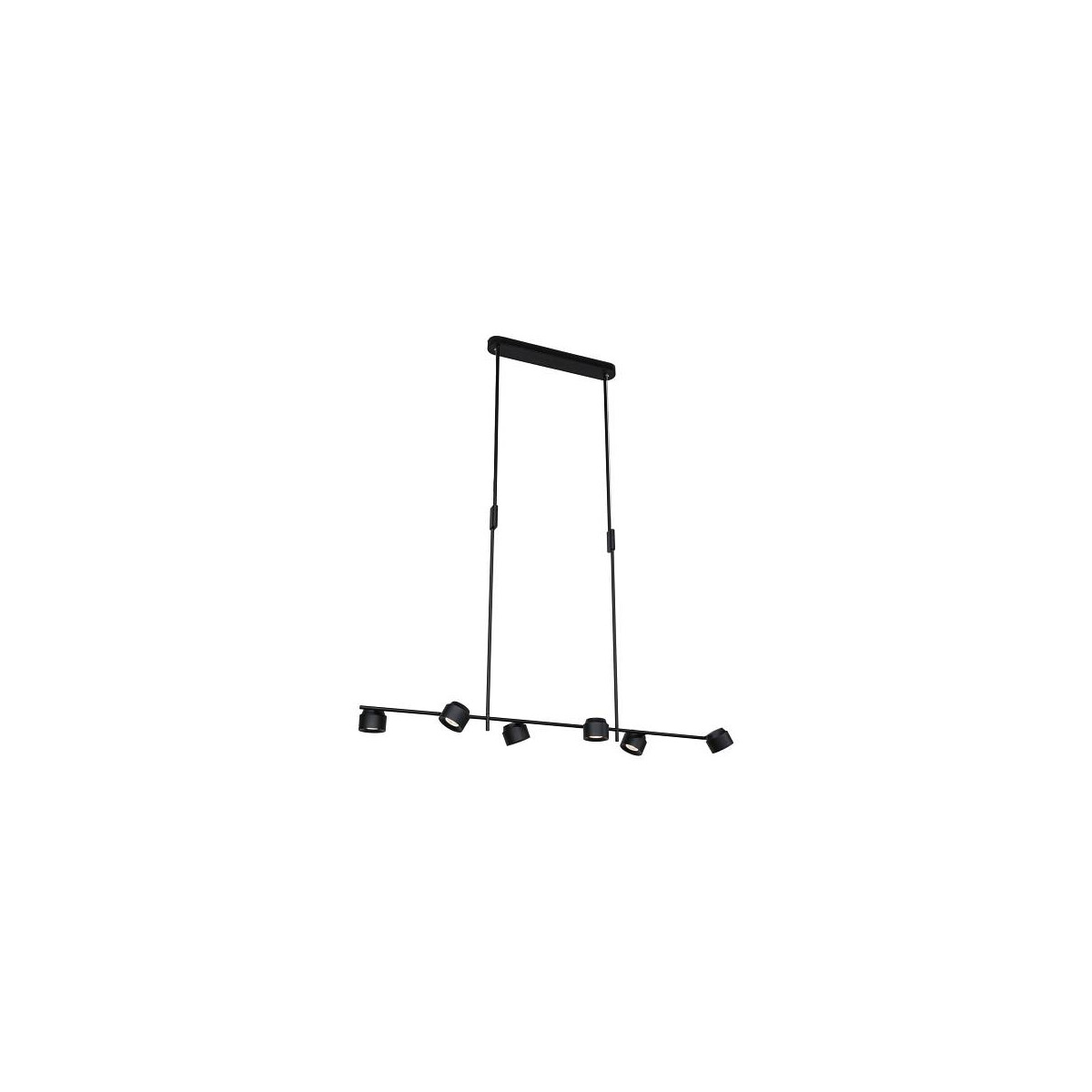 LED Pendelleuchte 3-Step-Dim Puric Pane Effect 6x6,5 / 1x4,5W Schwarz