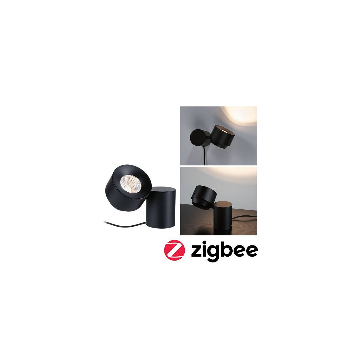 LED Tischleuchte Smart Home Zigbee Puric Pane 2700K 300lm 3W Schwarz
