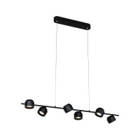 LED Pendelleuchte Smart Home Zigbee Puric Pane 6x6W Schwarz 