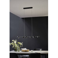 LED Pendelleuchte Smart Home Zigbee Puric Pane 6x6W Schwarz 