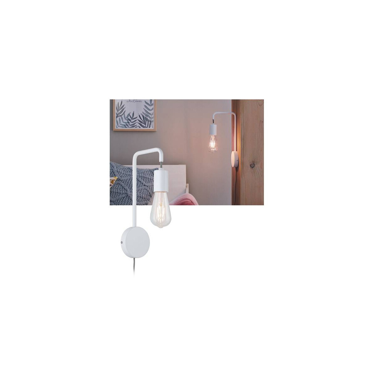 Wandleuchte Calvani E27 230V max. 40W dimmbar Weiß