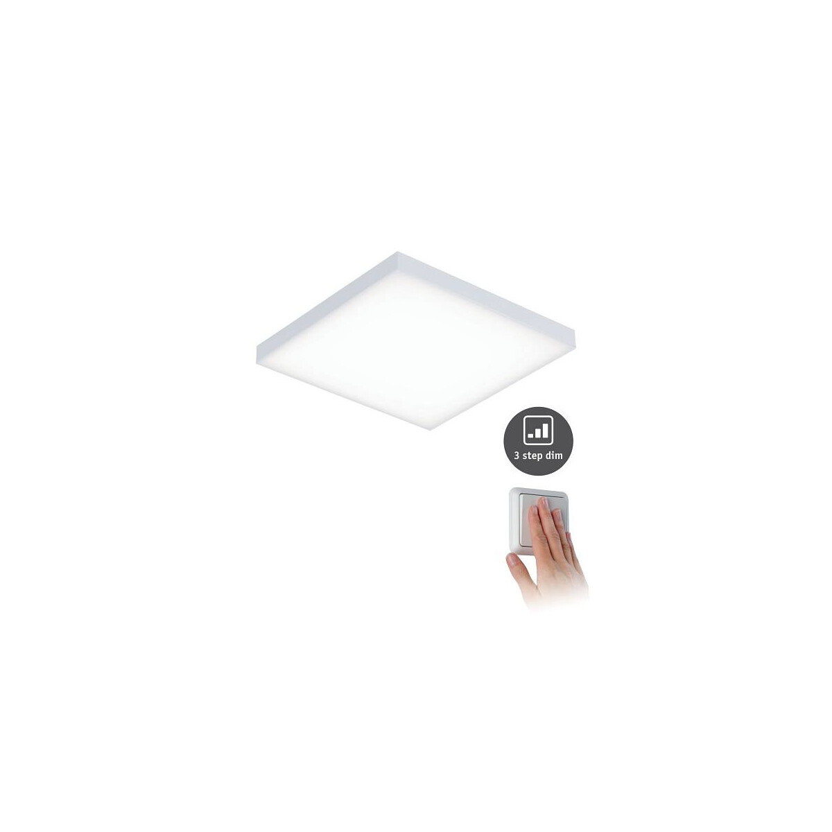 LED Panel 3-Step-Dim Velora eckig 225x225mm 3000K Weiß matt dimmbar