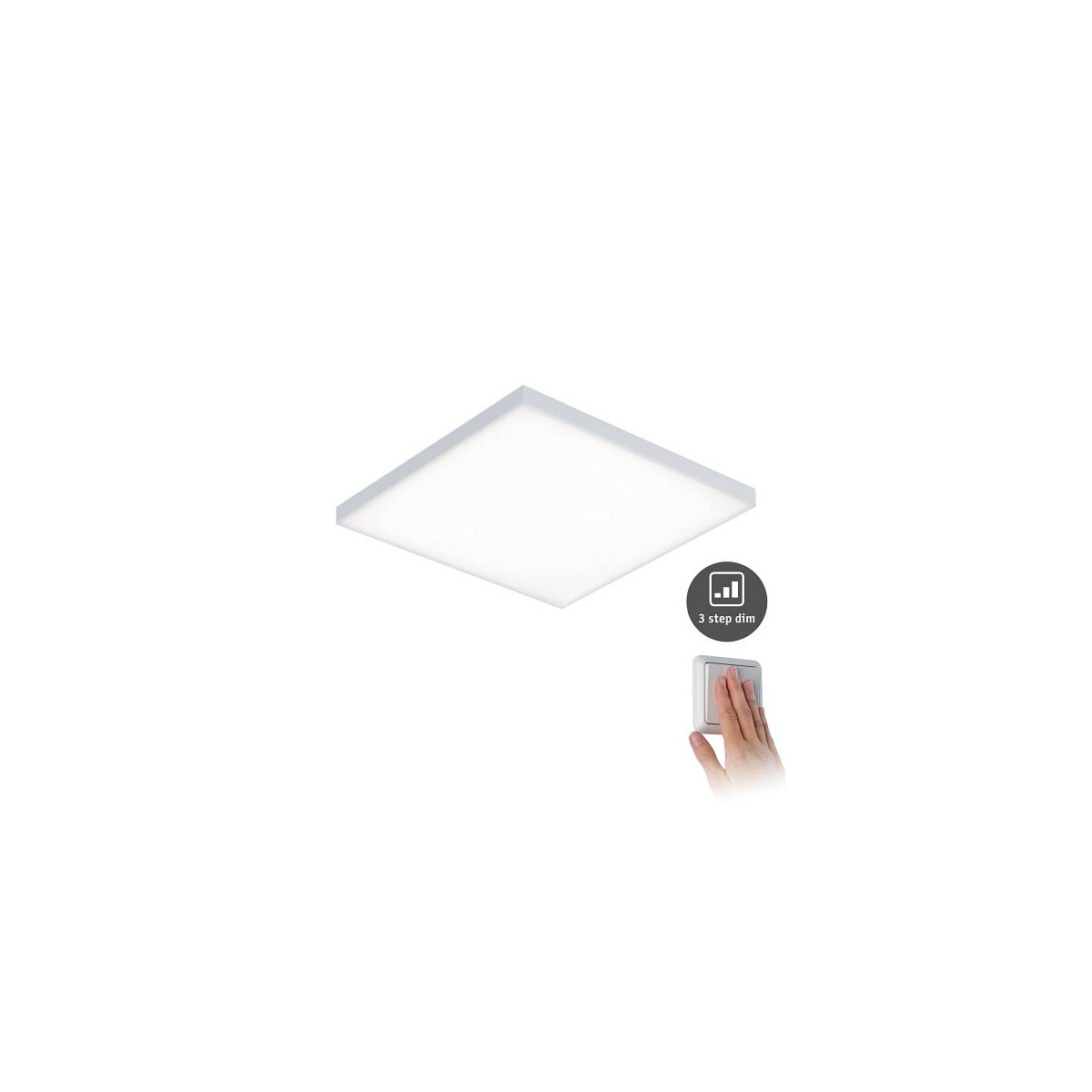 LED Panel 3-Step-Dim Velora eckig 295x295mm 3000K Weiß matt dimmbar