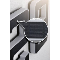 Solar LED Hausnummernleuchte inkl. wechselbarer Akku Nummer 