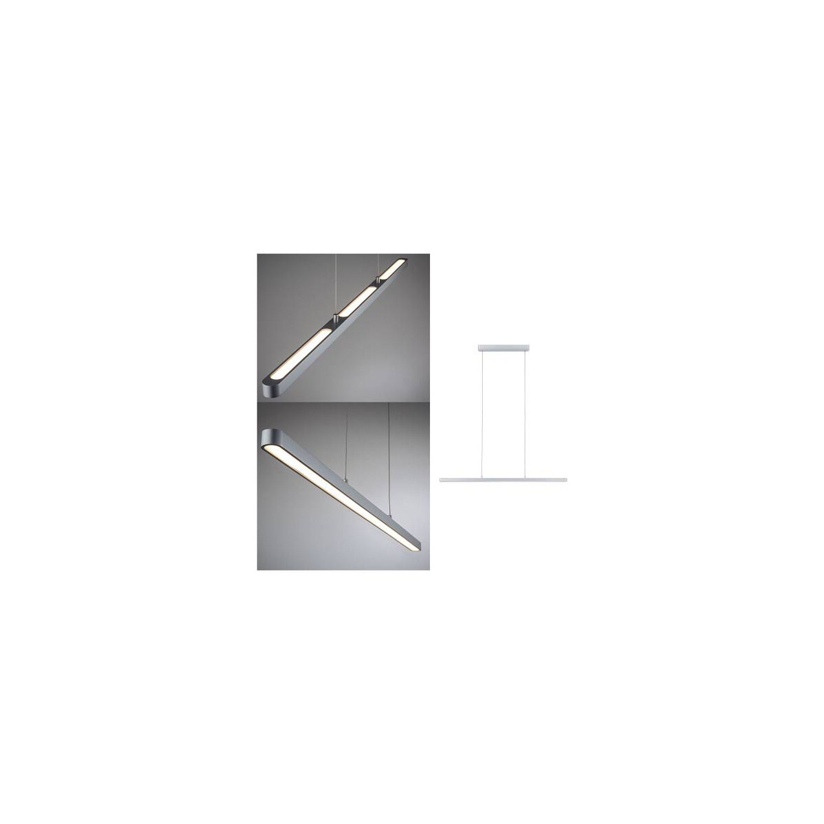 LED Pendelleuchte Lento 2700K 1800lm 42W Chrom matt dimmbar