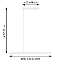 LED Pendelleuchte Lento 2700K 1800lm 42W Weiß dimmbar 