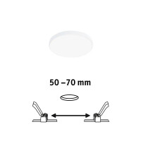 VariFit LED Einbaupanel Veluna Edge IP44 rund 90mm 500lm 400