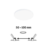 VariFit LED Einbaupanel Veluna Edge IP44 rund 120mm 650lm 40