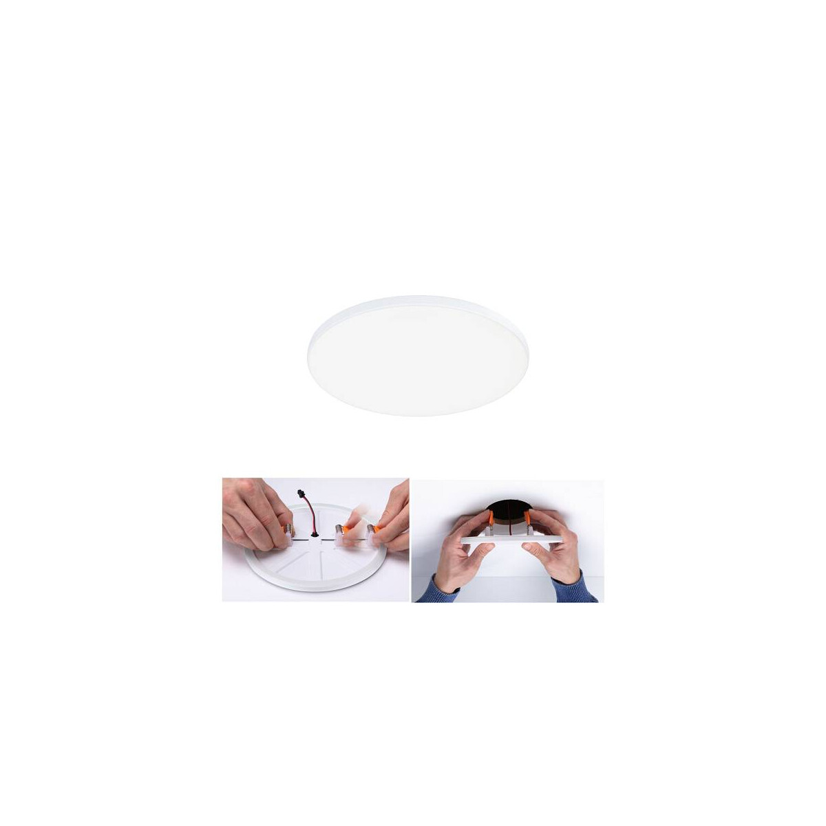 VariFit LED Einbaupanel Veluna Edge IP44 rund 160mm 1100lm 4000K Weiß
