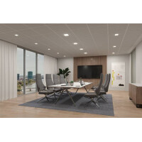 VariFit LED Einbaupanel Veluna Edge IP44 eckig 90x90mm 500lm