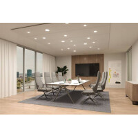 VariFit LED Einbaupanel Veluna Edge IP44 rund 90mm 450lm 300