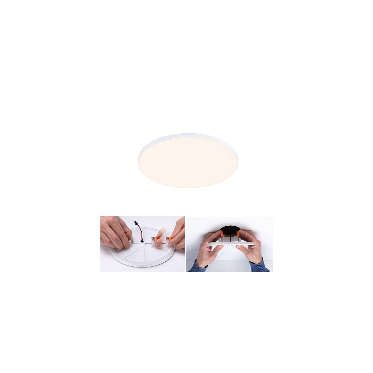 VariFit LED Einbaupanel Veluna Edge IP44 rund 160mm 1100lm 3000K Weiß dimmbar
