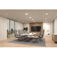 VariFit LED Einbaupanel Veluna Edge IP44 eckig 90x90mm 450lm