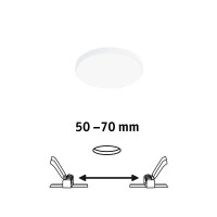 VariFit LED Einbaupanel Veluna Edge IP44 rund 90mm 500lm 400