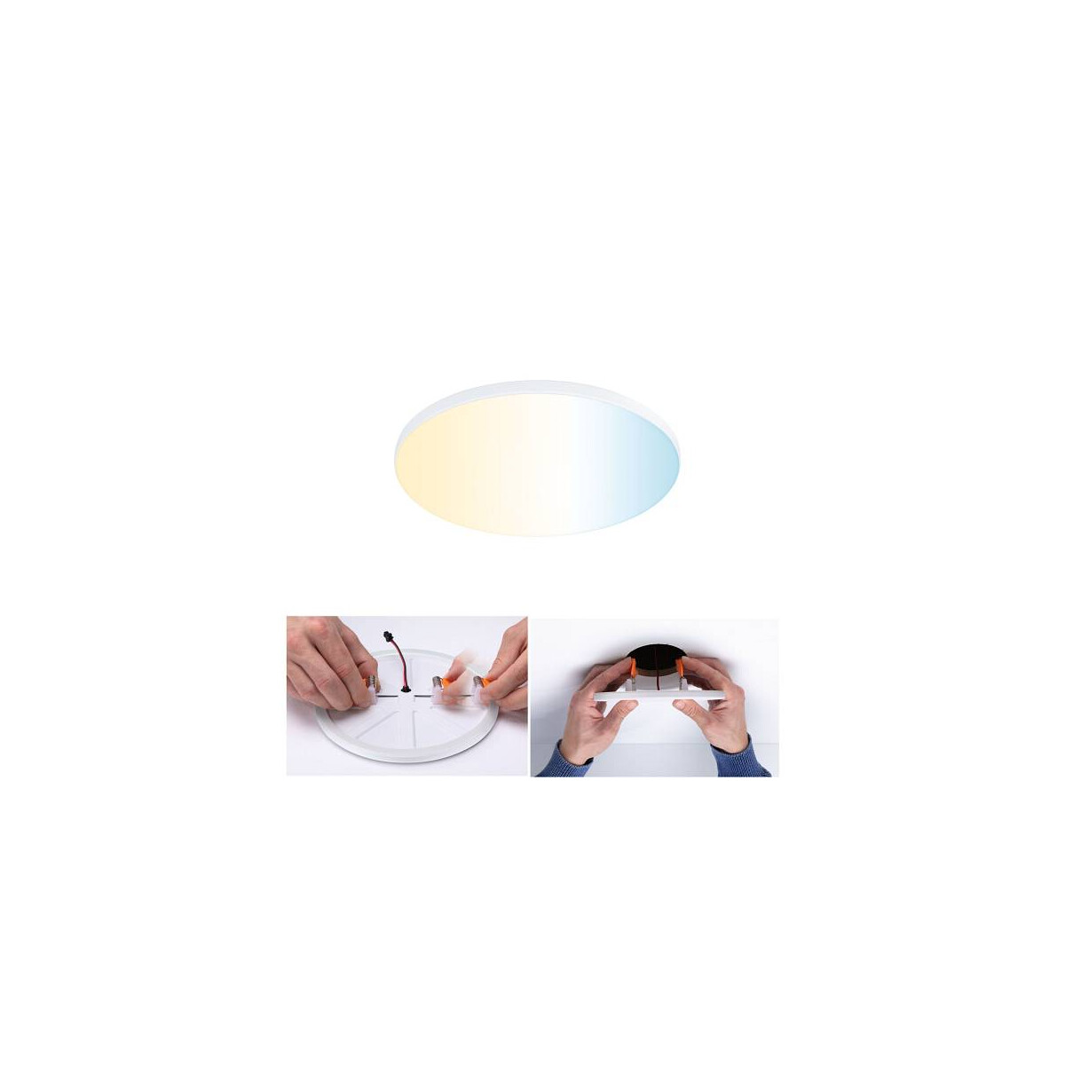 VariFit LED Einbaupanel Smart Home Zigbee Veluna Edge IP44 rund 160mm 1000lm Tunable White Weiß dimmbar