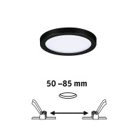 VariFit LED Einbaupanel Areo IP44 rund 118mm 3000K Schwarz 2