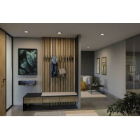 VariFit LED Einbaupanel Areo IP44 rund 118mm 3000K Schwarz 6