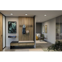 VariFit LED Einbaupanel Areo IP44 rund 175mm 3000K Schwarz 6