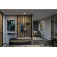 VariFit LED Einbaupanel Areo IP44 rund 118mm 4000K Schwarz 7