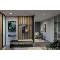 VariFit LED Einbaupanel Areo IP44 rund 175mm 4000K Schwarz 6