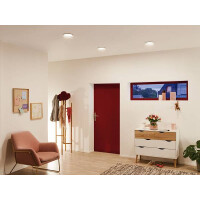 LED Einbaupanel IP44 rund 170mm 2700K Chrom matt 3