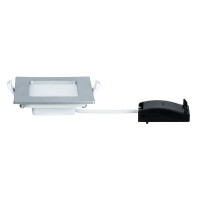 LED Einbaupanel IP44 eckig 115x115mm 4000K Chrom matt 4