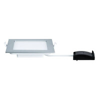 LED Einbaupanel IP44 eckig 165x165mm 4000K Chrom matt 4