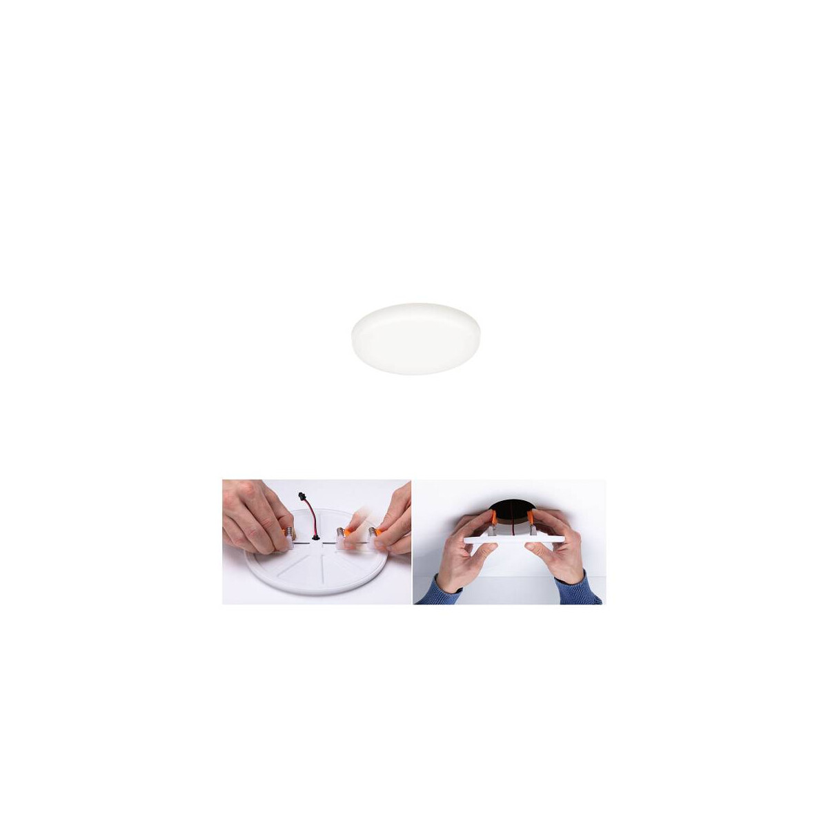 VariFit LED Einbaupanel Veluna IP44 rund 75mm 4000K Satin