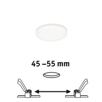 VariFit LED Einbaupanel Veluna IP44 rund 75mm 4000K Satin 2