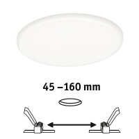 VariFit LED Einbaupanel Veluna IP44 rund 185mm 4000K Satin 2