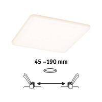 VariFit LED Einbaupanel Veluna IP44 eckig 185x185mm 3000K Sa