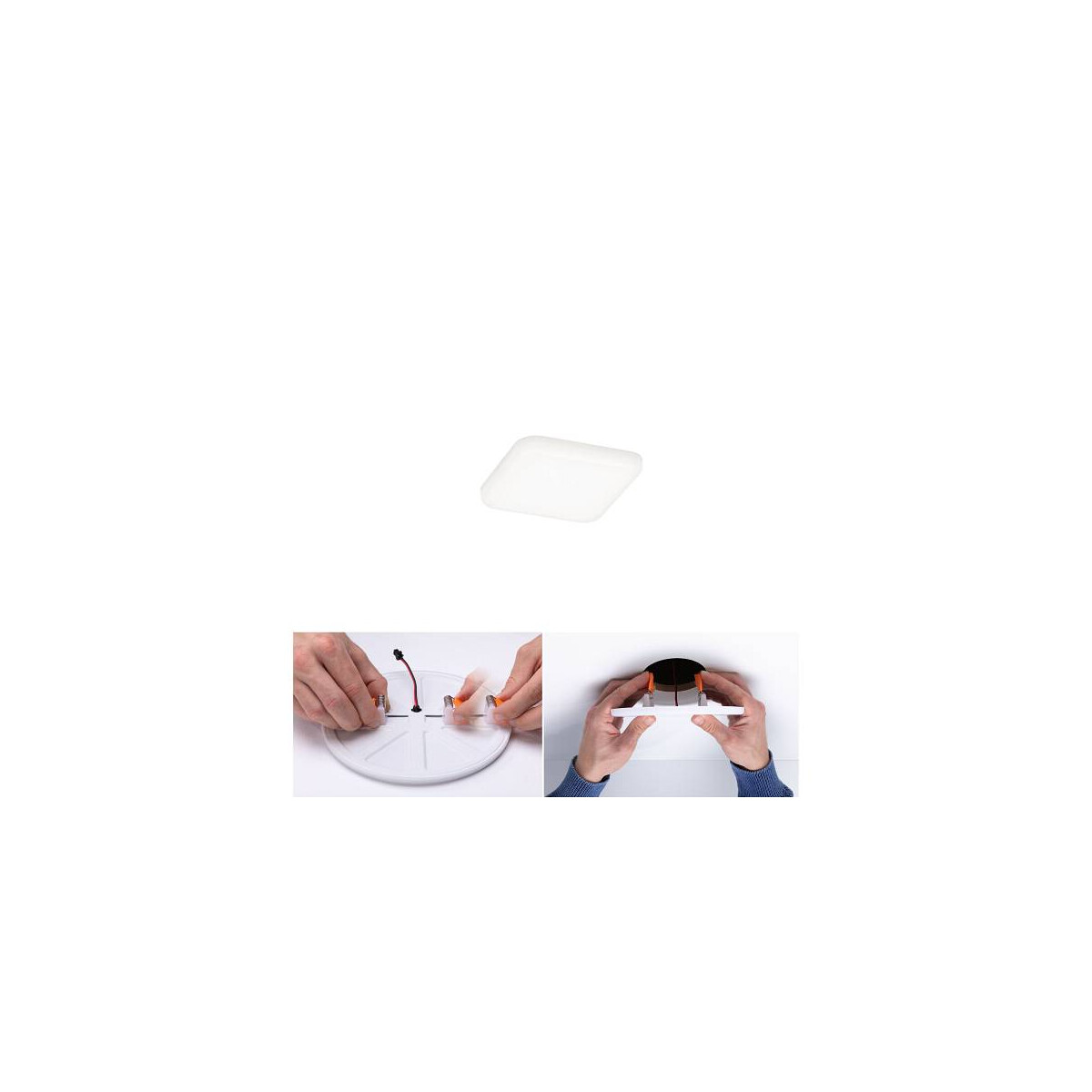 VariFit LED Einbaupanel Veluna IP44 eckig 75x75mm 4000K Satin
