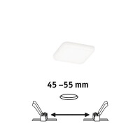 VariFit LED Einbaupanel Veluna IP44 eckig 75x75mm 4000K Sati