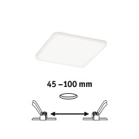 VariFit LED Einbaupanel Veluna IP44 eckig 125x125mm 4000K Sa