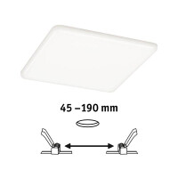 VariFit LED Einbaupanel Veluna IP44 eckig 185x185mm 4000K Sa