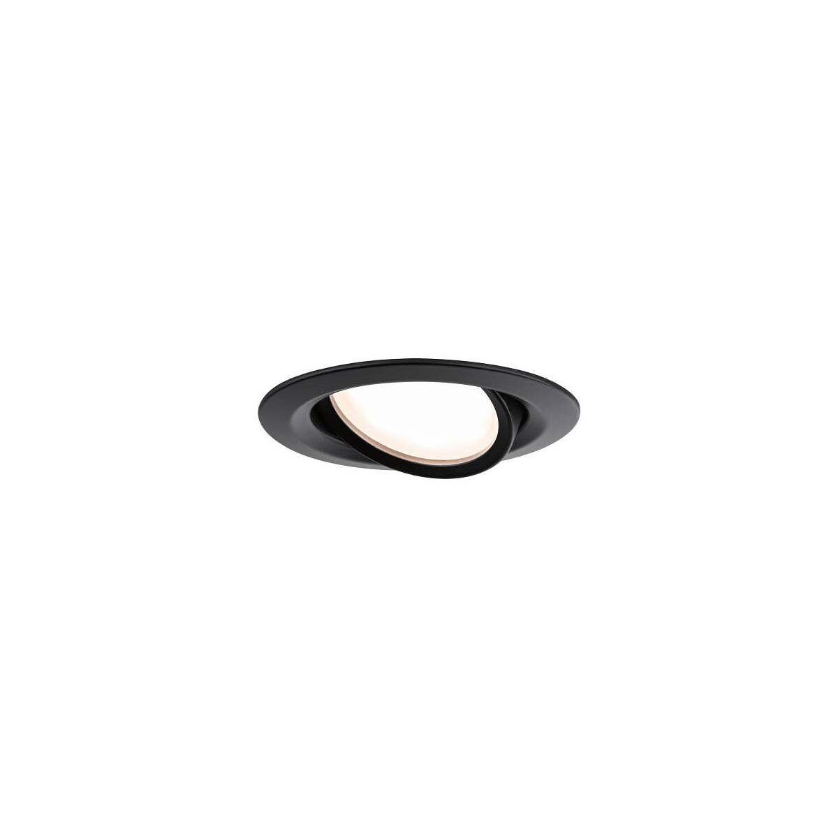92459 led Einbauleuchte Nova Plus Einzelleuchte schwenkbar Coin IP65 rund 93mm 30° Coin 6W 470lm 230V dimmbar 2700K schwarz matt - Paulmann