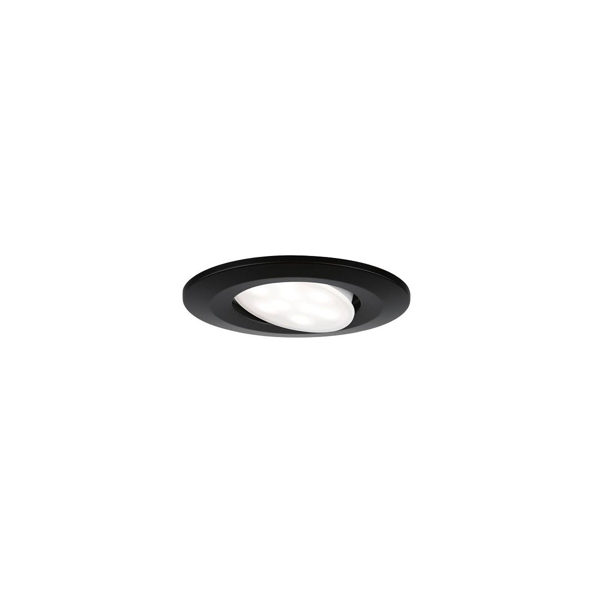 HomeSpa LED Einbauleuchte Calla schwenkbar IP65 rund 90mm 30° 6W 500lm 230V 4000K Schwarz matt