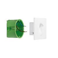 LED Wandeinbauleuchte Wall eckig 78x35mm 1,1W 65lm 230V 2700