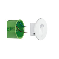 LED Wandeinbauleuchte Wall rund 78mm 2,7W 65lm 230V 2700K We