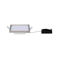LED Einbaupanel Areo IP44 eckig 120x120mm 3000K Nickel matt 