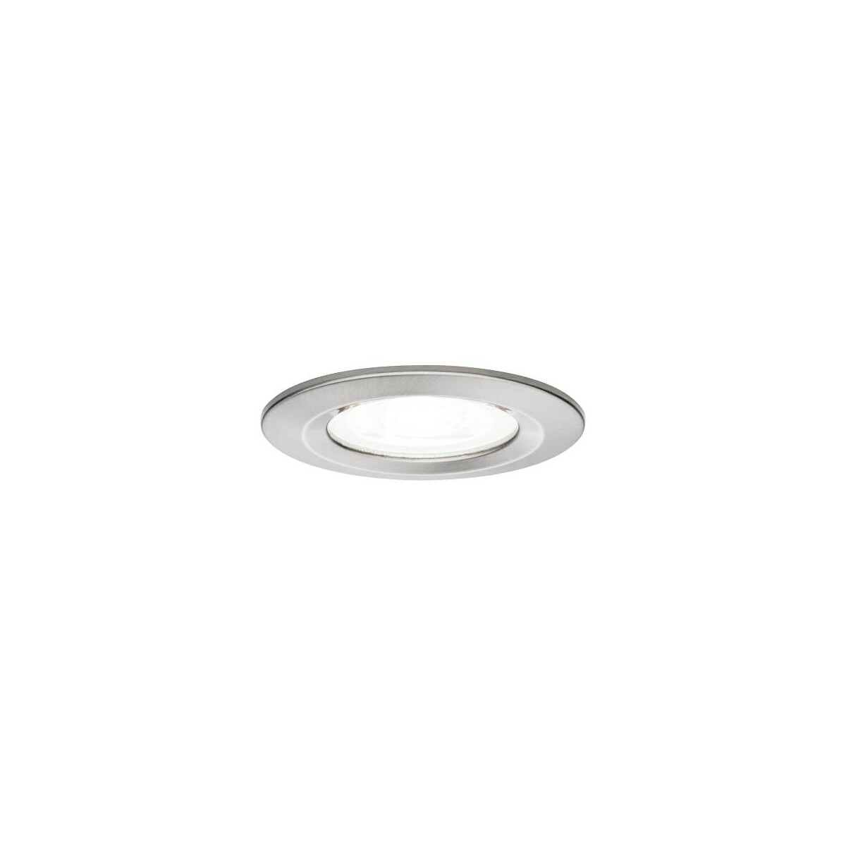 LED Einbauleuchte Nova starr IP44 rund 78mm GU10 65W 470lm 230V 4000K Eisen gebürstet
