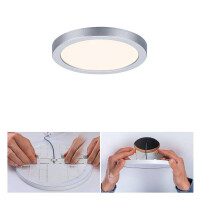 VariFit LED Einbaupanel Areo IP44 rund 118mm 3000K Chrom mat
