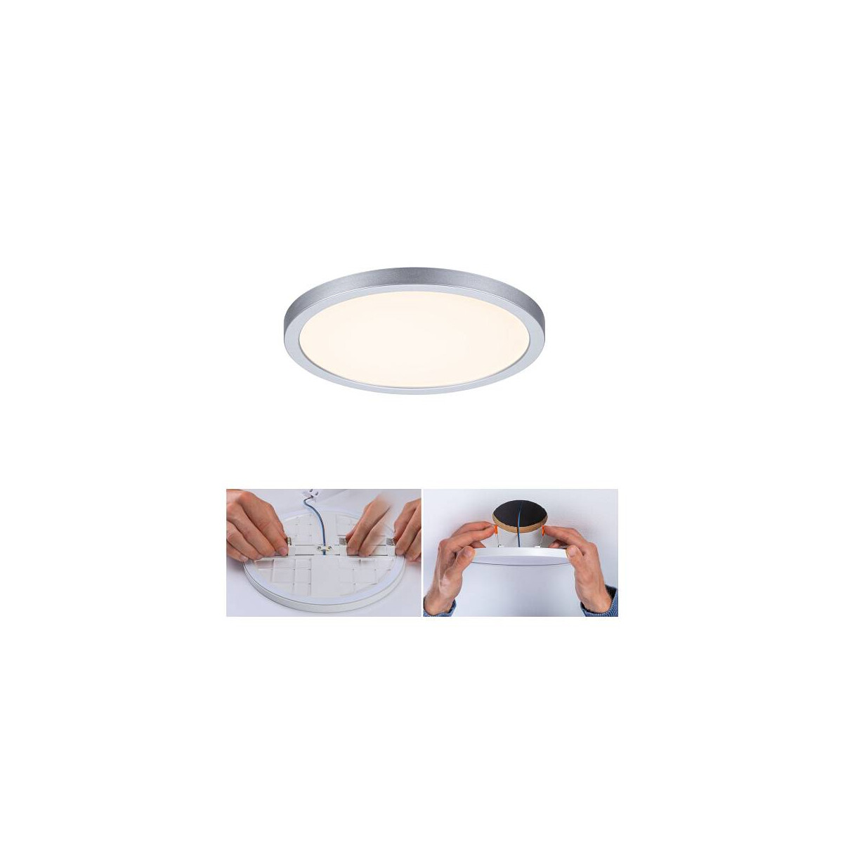 VariFit LED Einbaupanel Areo IP44 rund 175mm 3000K Chrom matt