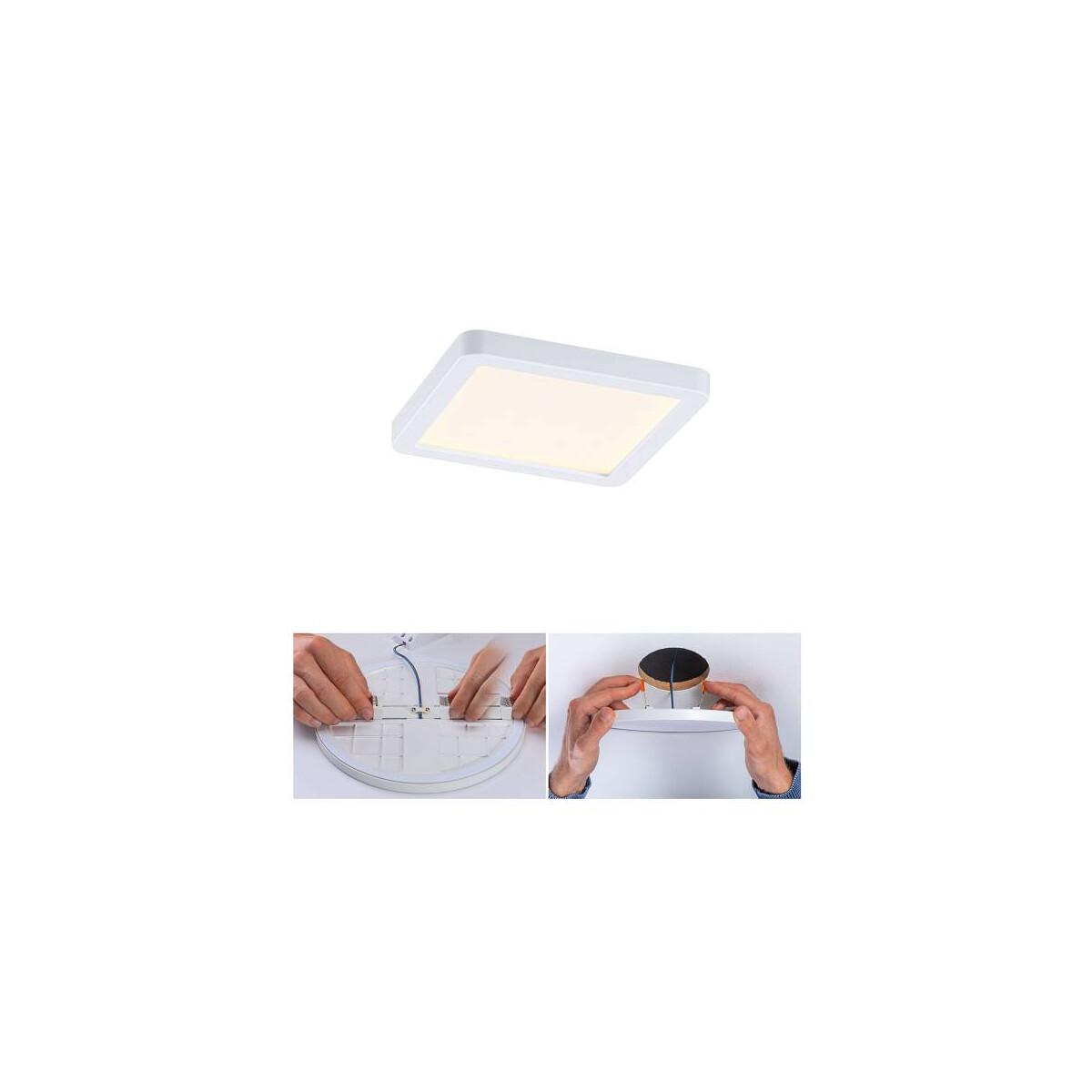 VariFit LED Einbaupanel Areo IP44 eckig 118x118mm 3000K Weiß
