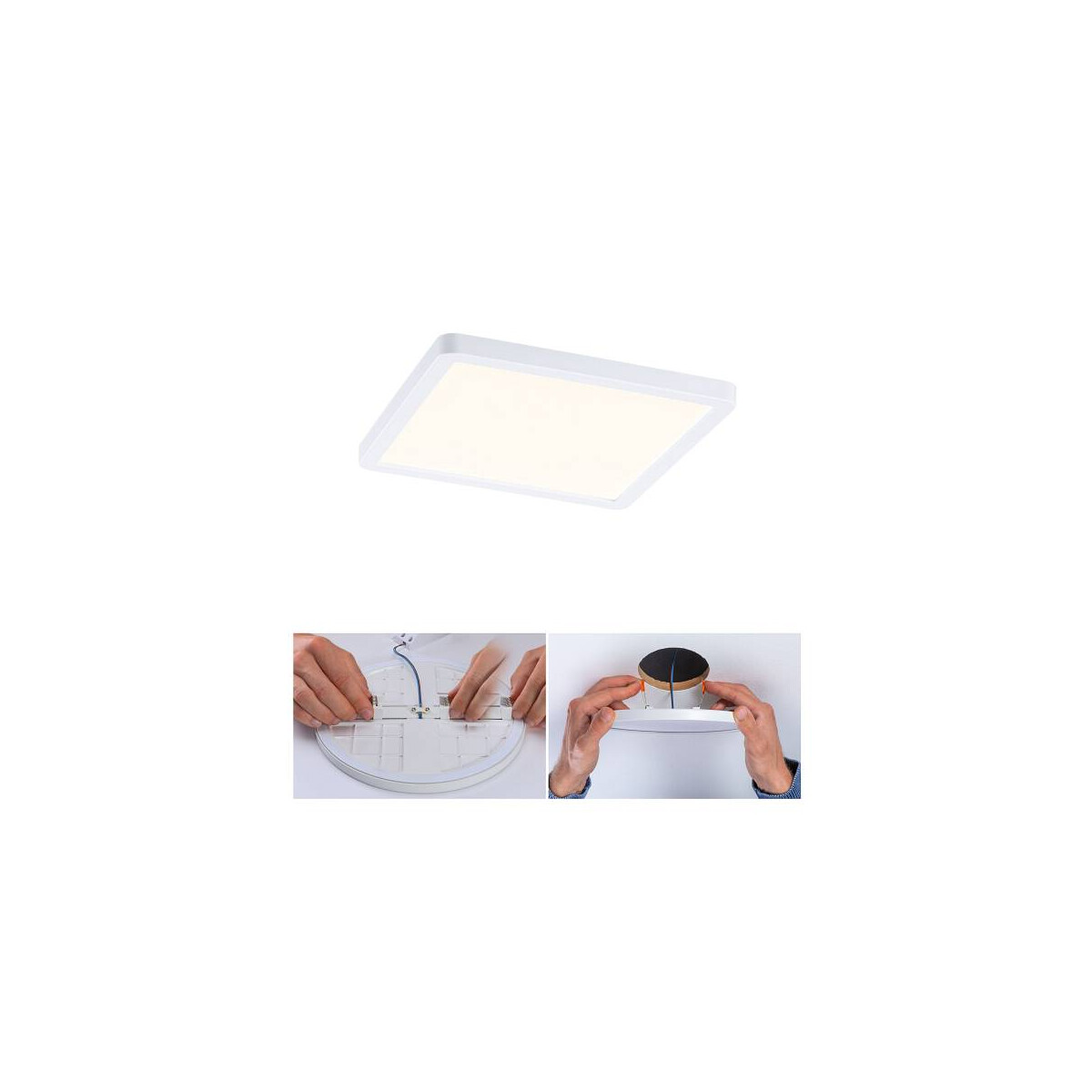 VariFit LED Einbaupanel Dim to Warm Areo IP44 eckig 175x175mm 3000K Weiß