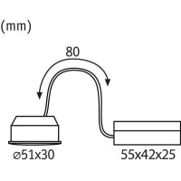 LED Modul Einbauleuchte 3-Step-Dim Nova Coin rund 51mm Coin 
